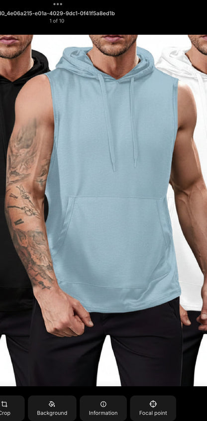 Graphic Drawstring Hooded Sweat Activated Sports Top
