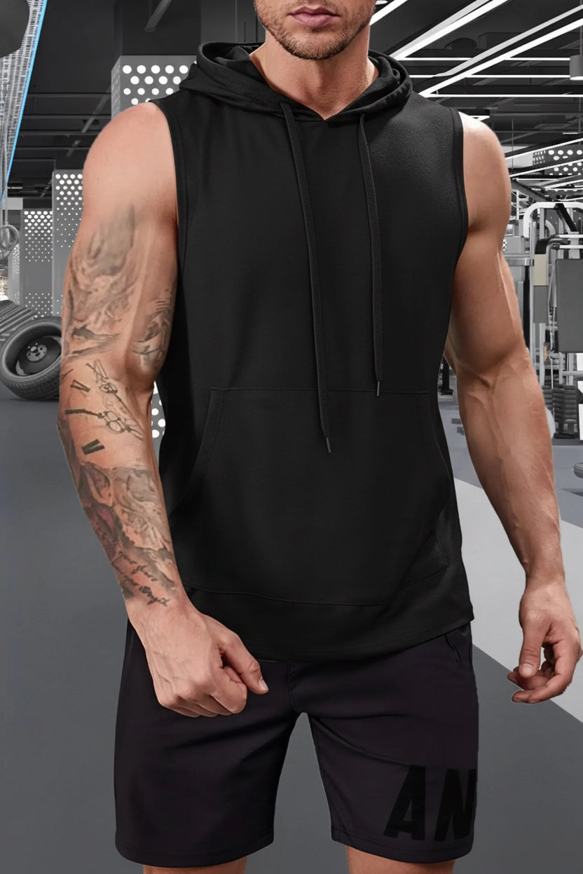 Drawstring Hooded Sweat Activated Sports Top